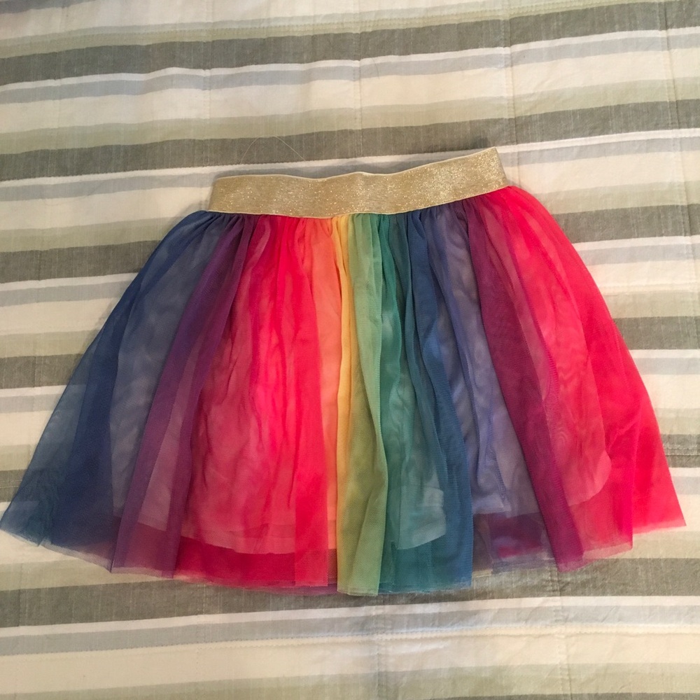 Rainbow Tulle Lined Skirt